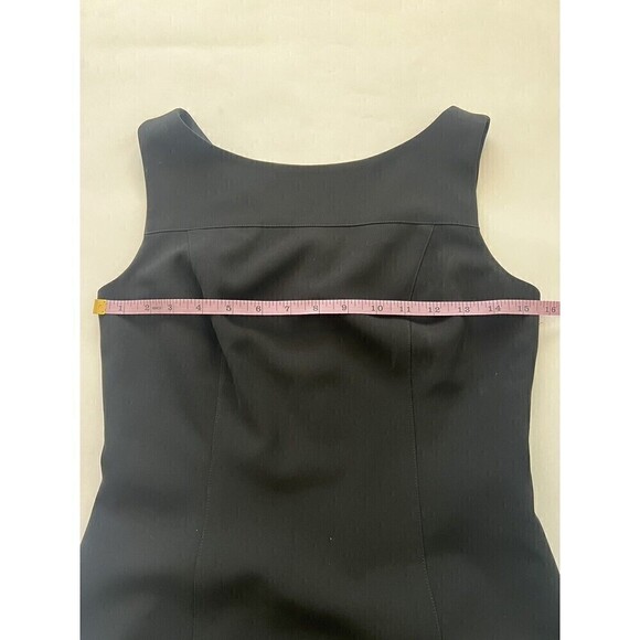 Tahari Dress Y2K 90’s Slim Scoop Neck Size 2 90’s Slim Pencil F65 - Picture 6 of 8